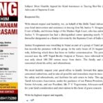 Delhi Tamil Advocates Association Appeals to SC to Rescue Justice V. Sivagnanam from Nepal