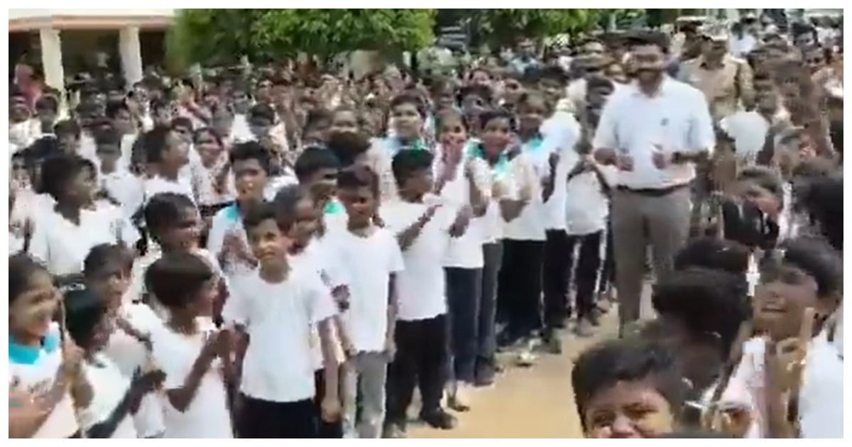 Students chanting