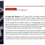 Tata Group's New Chairman- Selection Committee Formed