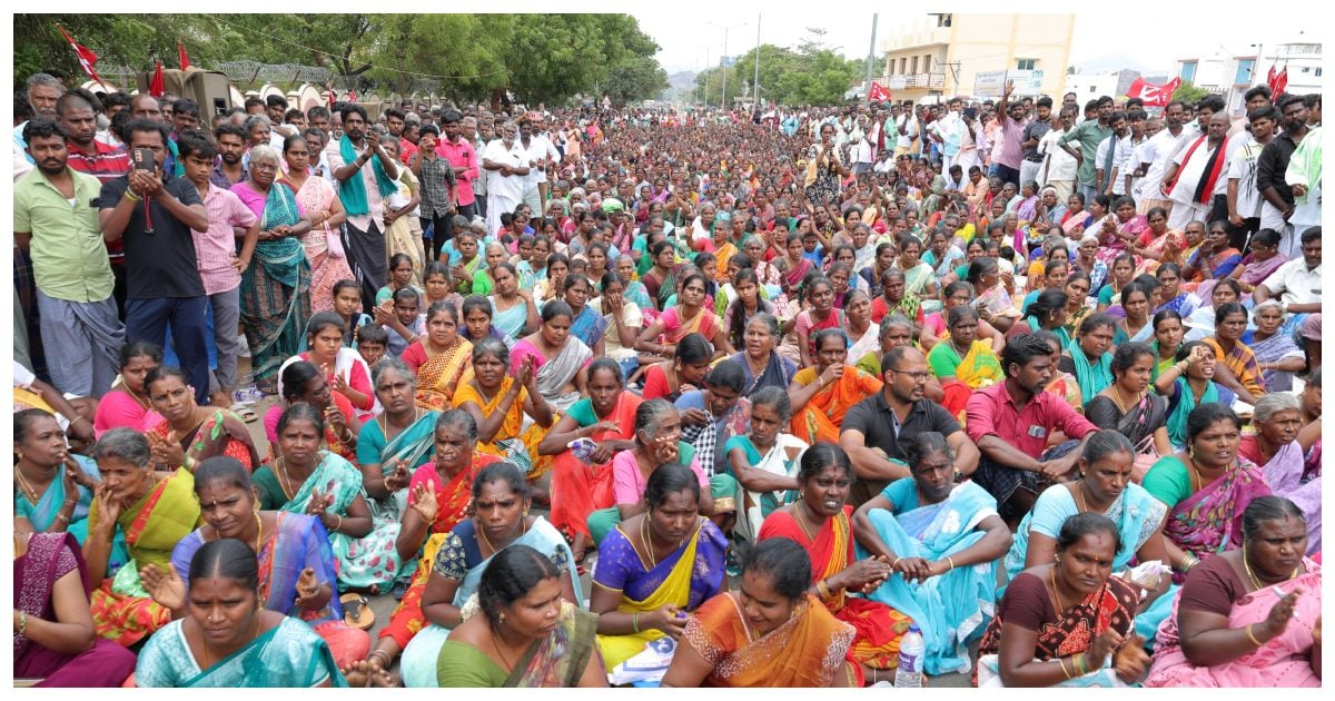 Theni: 5,000 People from 98 Villages Stage Massive Protest