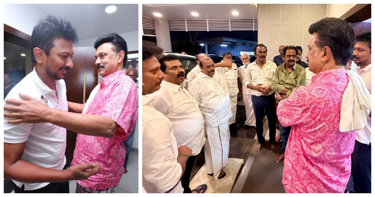 சென்னை திரும்பிய உதயநிதி- ஸ்டாலினுடன் சந்திப்பு! Udhayanidhi Returns to Chennai: Meeting with M.K.Stalin