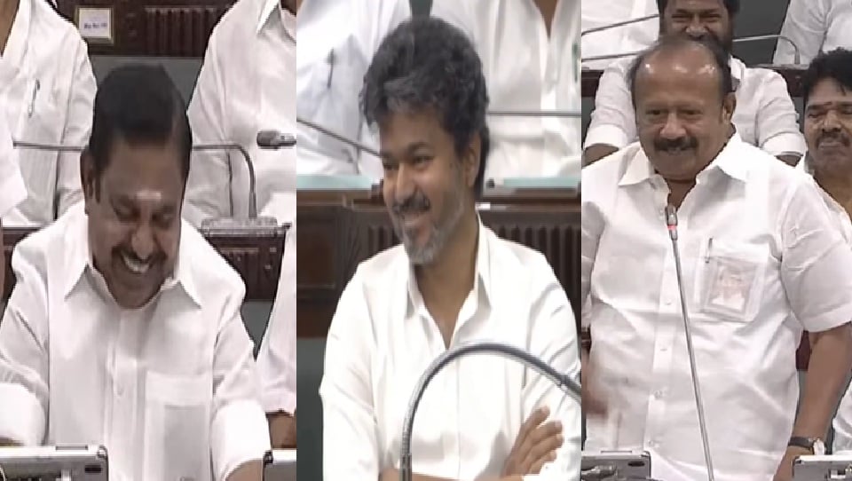 “நாங்கள் டென்ஷன்… நீங்க ரிலாக்ஸ்” : சட்டமன்றத்தில் எம்.ஆர்.கே. 'பன்ச்' - குலுங்கி குலுங்கி சிரித்த முதல்வர் விஜய், எடப்பாடி mrk paneer selvam speech in tamilnadu assembly