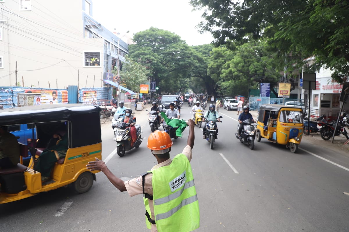 Due to metro works chennai traffic diversion