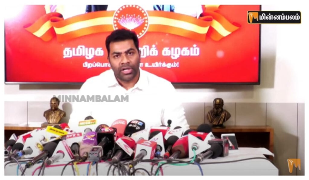 Aadhav Arjuna asks why vijay oppose aiadmk