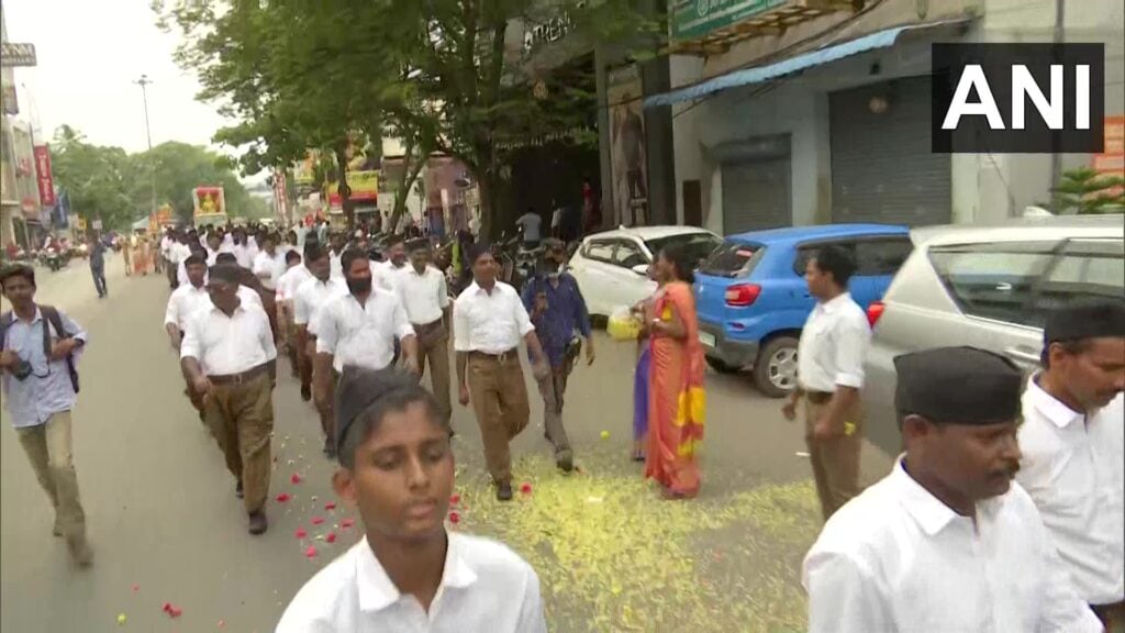 RSS in Puducherry Parade Ministers participation