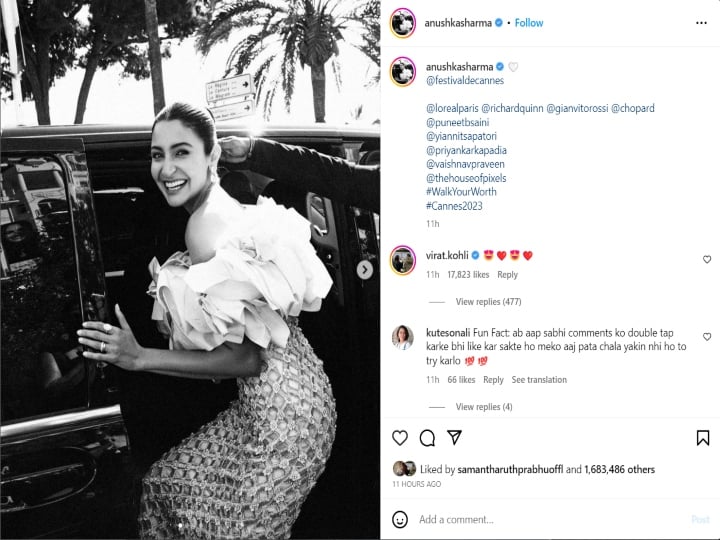 anushka sharma canees images goes viral in social media