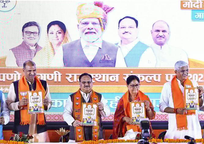bjp rajasthan poll promise
