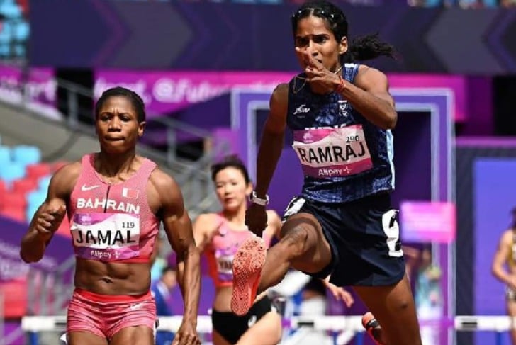 tamilnadu player vithya ramraj won bronze medal