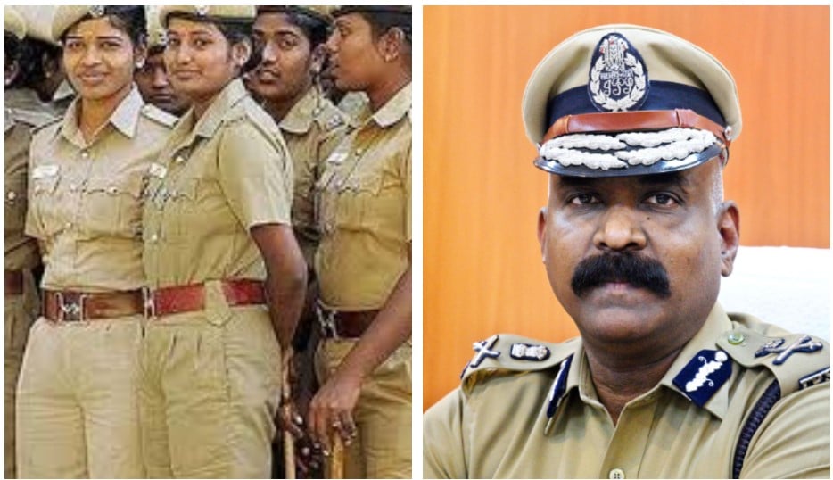 Female police officers in camp offices