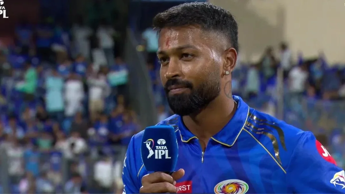Hardik Pandya Interview after MI Win