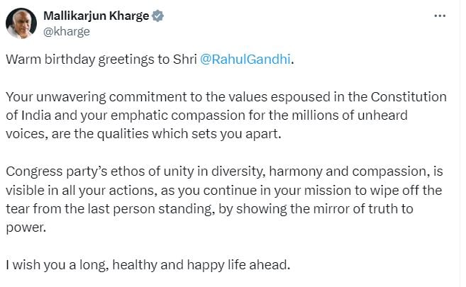 Sellur Raju wished Rahul on his birthday