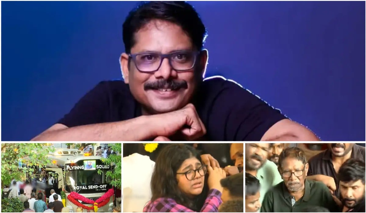 manoj bharathiraja funeral by his daughters