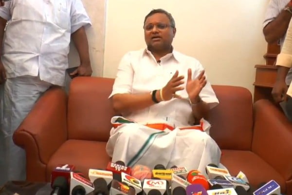 karti p chidambaram support stalin