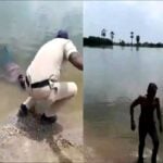 The police who went to rescue the youth who floated in the lake were shocked